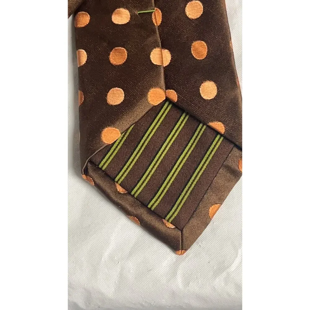 BCBG / Attitude  Men's 100% Silk Tie Necktie  - Hand Made - Brown / Copper